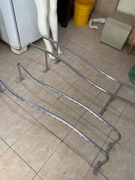 Araras de loja inox, kit 6 unidades  - Foto 2