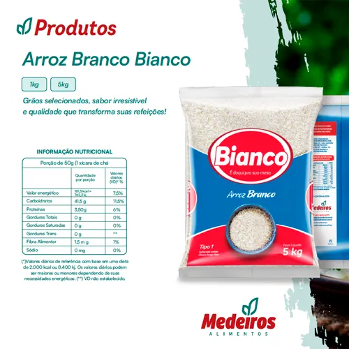 Arroz Bianco 6 x 5kg