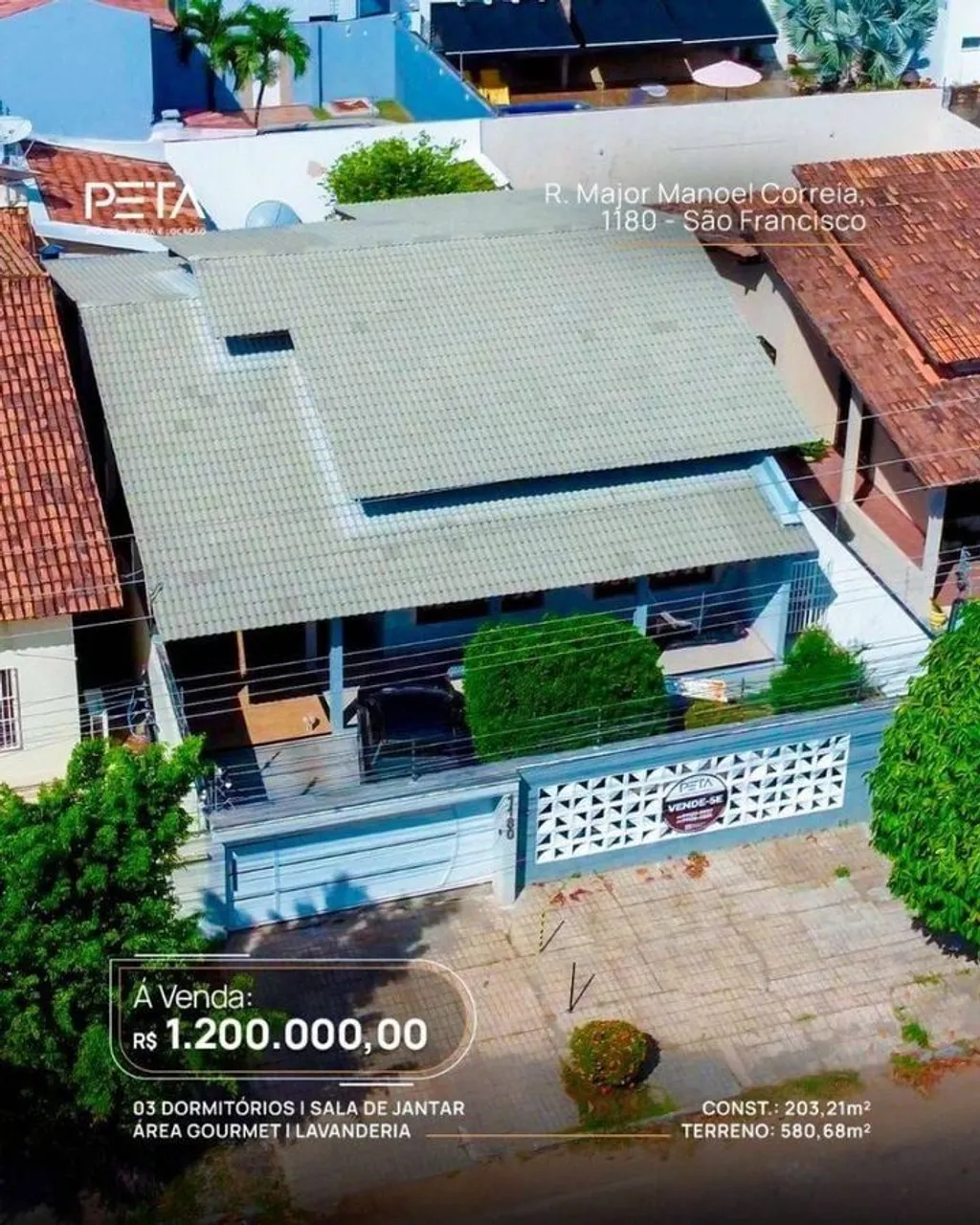 Casa com 3 dormitórios à venda, 203 m² por R$ 1.200.000,00 - São Francisco - Boa Vista/RR