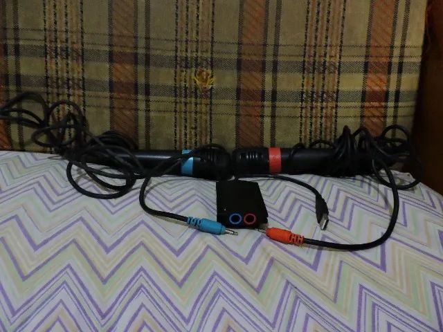2 Microfone com fio para jogo PS3, PS2, Xbox360 e Nintendo Wii - Foto 3