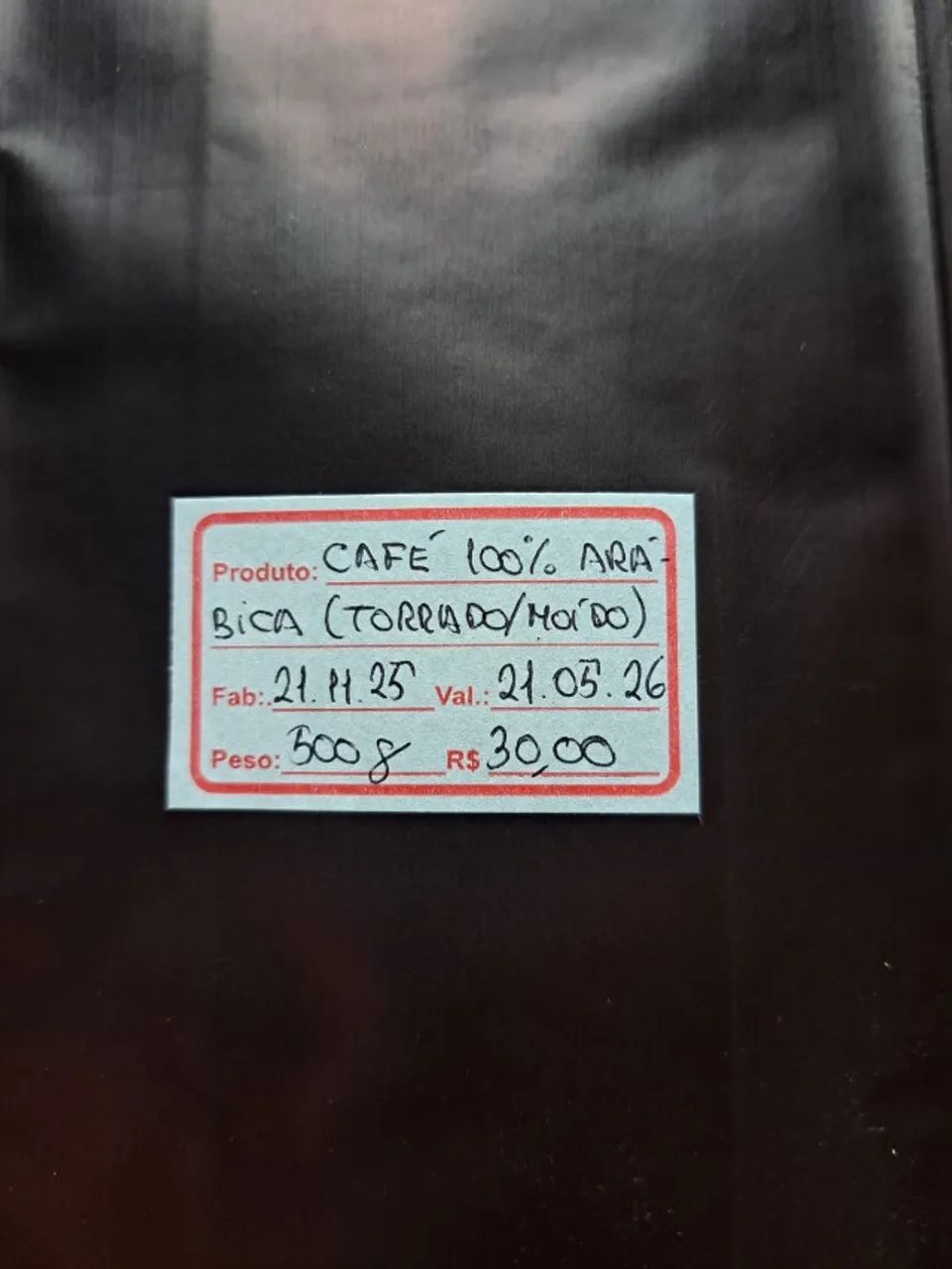 Café Artesanal 100% Arábica. Torrado e Moído. Torra Média. 500g