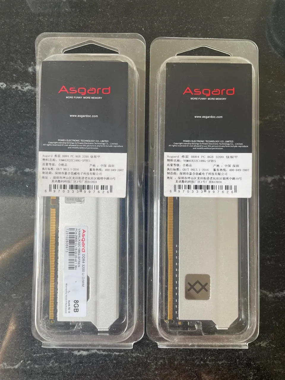 Memória RAM Asgard DDR4 8GB 3200MHz
