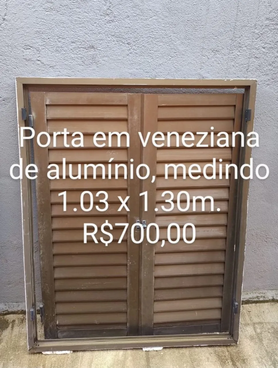 Porta Veneziana em Alumínio 1,03 x 1,30m