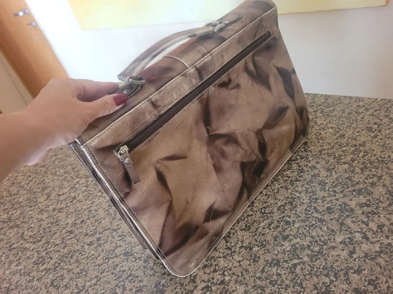 Bolsa pasta executiva artlux couro legítimo com fechadura  - Foto 5