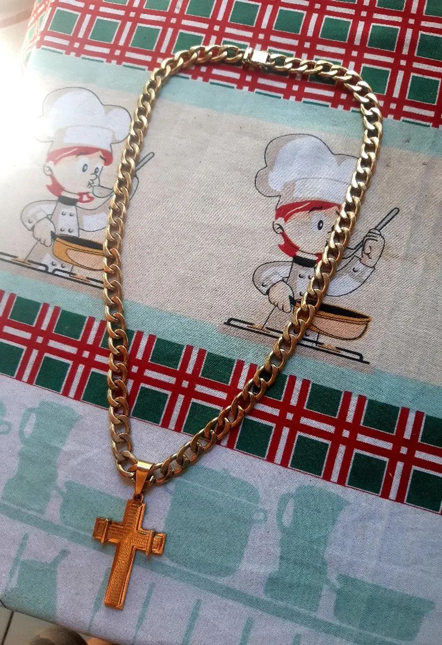 Cordão de moeda antiga + pigente  - Foto 2