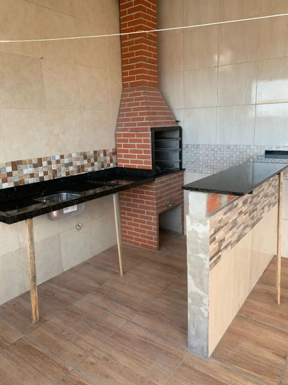 Área Gourmet - Granito Preto São Gabriel 