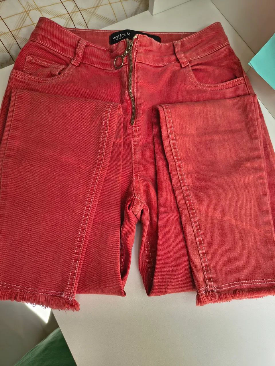 Calça Jeans Skinny Youcom Vermelha Tam 38 - Foto 2