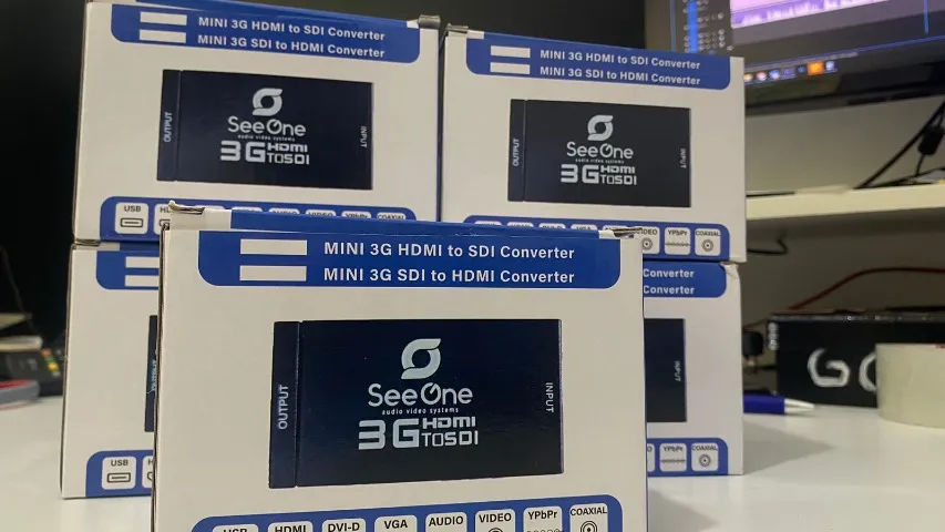 03 unid Conversor Sdi Para Hdmi Alta Definição Conversor Cor Preto 110v /