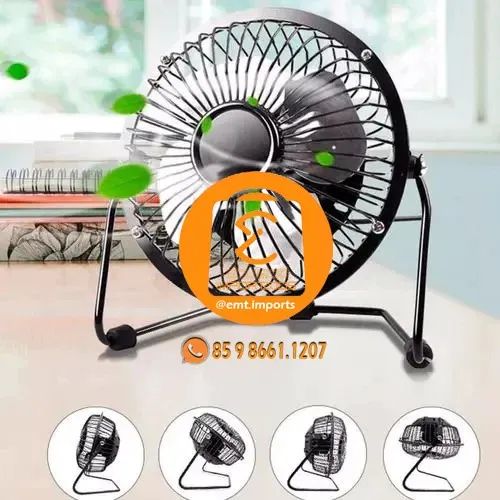 Mini Ventilador de Mesa Portátil com Cabo Usb OIH-6107 - Foto 3