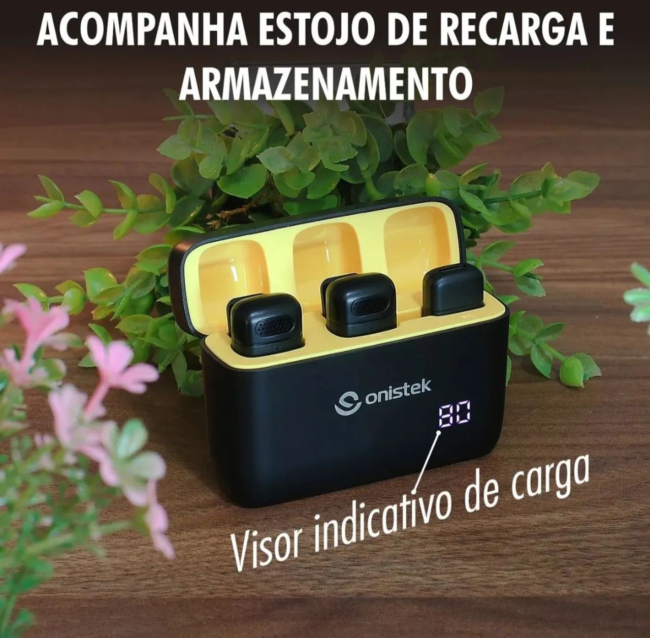 [USADO] Microfone Lapela Celular Sem Fio Bateria Profissional Usb Cor Preto - Foto 5