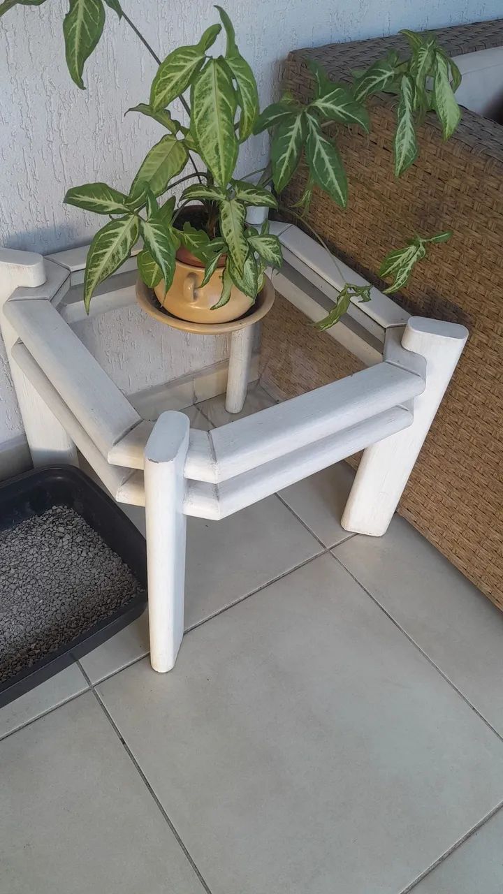 Mesa de Canto Decorativa Branca64573992475267120