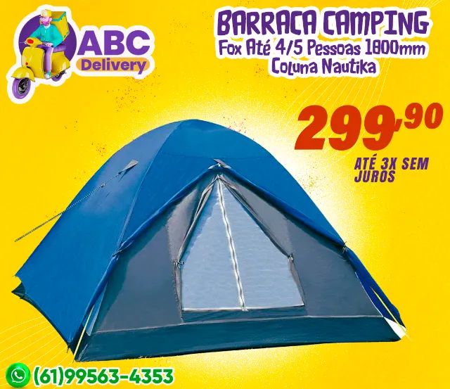 Barraca Camping Fox Até 5 Pessoas 1800mm Coluna Nautika