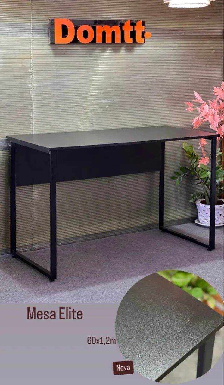 Mesa de Escritório sem gaveta Elit 60x1,2 nova 6x Sem Juros 