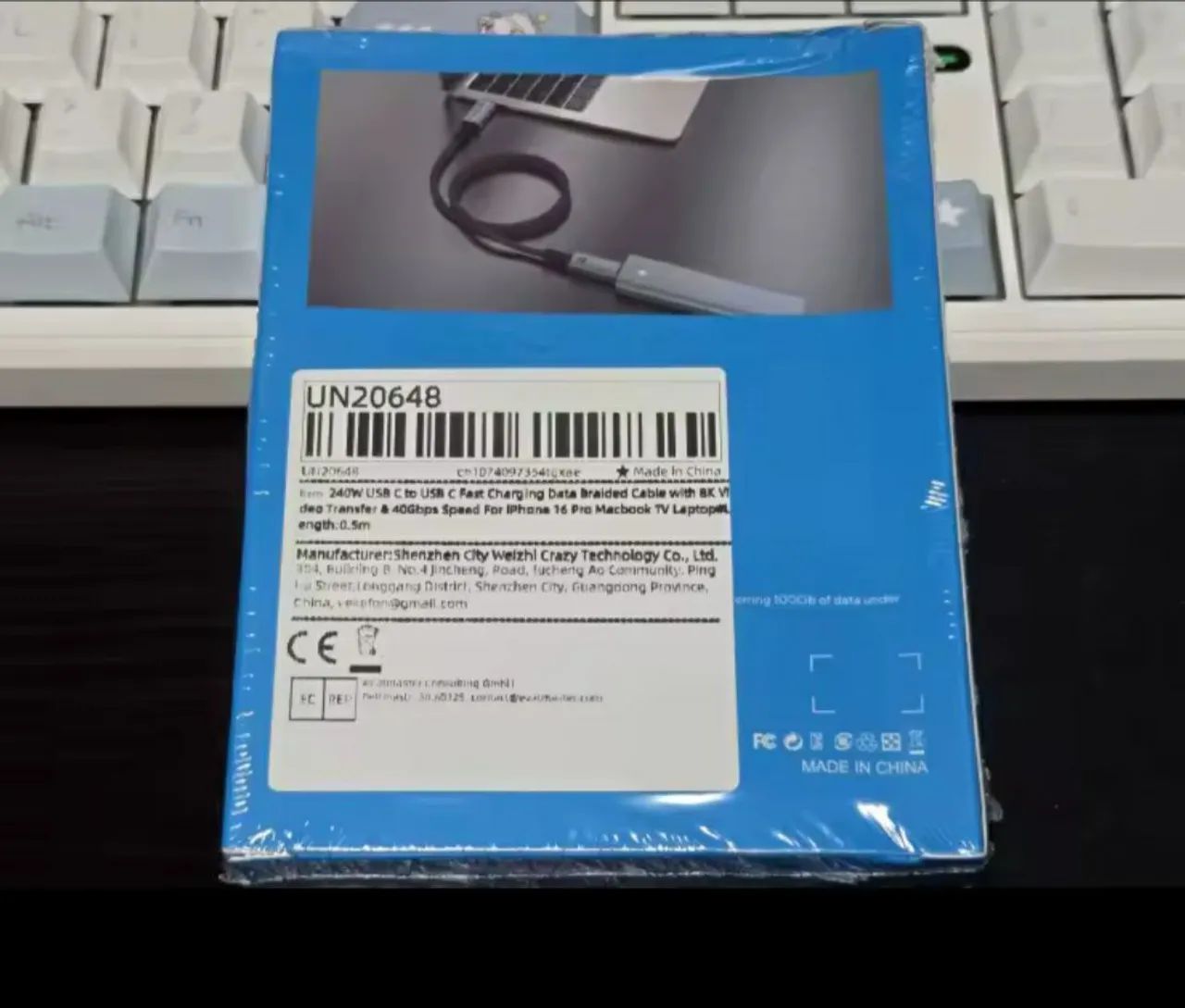 Cabo de Carregamento Rápido Thunderbolt 4 - Foto 5