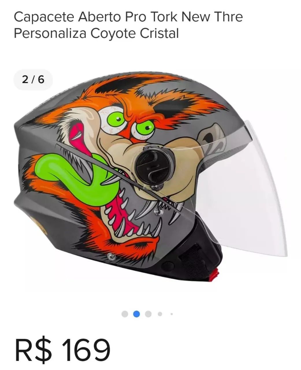 Capacete Aberto Pro Tork New Thre Personaliza Coyote Cristal N? 56