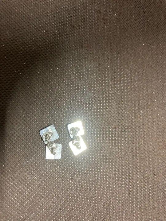 Par de abotoaduras em aço  - Foto 2