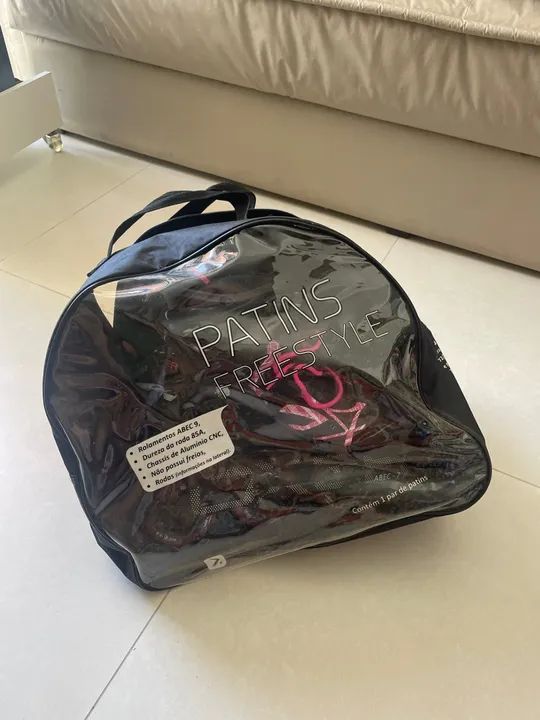 Patins Inline Rosa (usado) - Foto 3