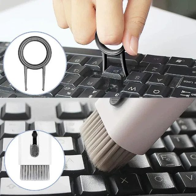Kit de Limpeza Eletrônico 8 em 1 Multifuncional | Teclados, Airpods, Fones e Celulares  - Foto 6