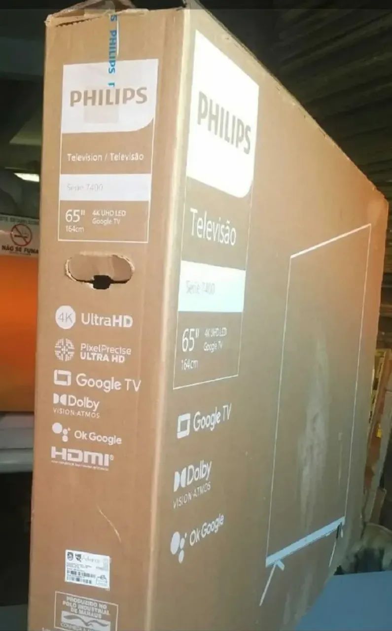 Caixa de Papelão para transporte de TV 65 Polegadas com Isopores  - Foto 3