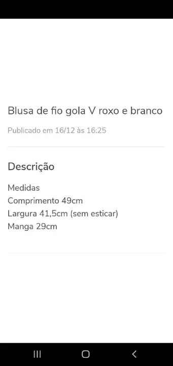 Suéter listrado roxo e branco - Foto 3