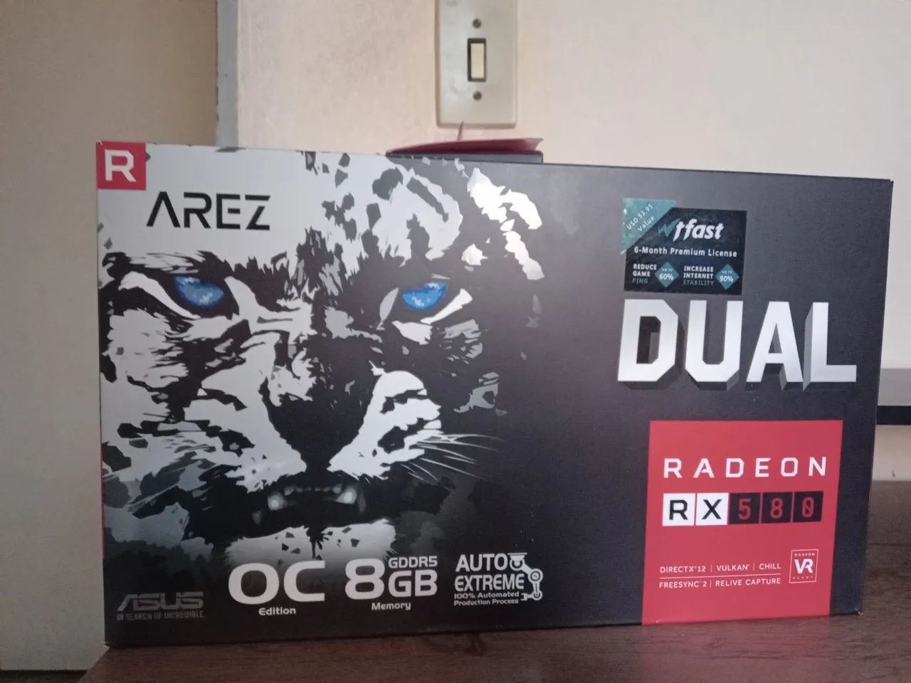 Placa de Vídeo ASUS Radeon RX 580 dual OC 8GB GDDR5