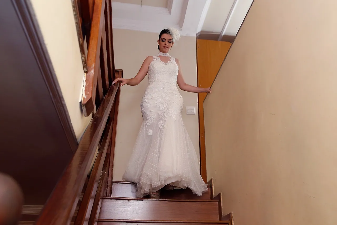 Vestido de noiva sereia off white