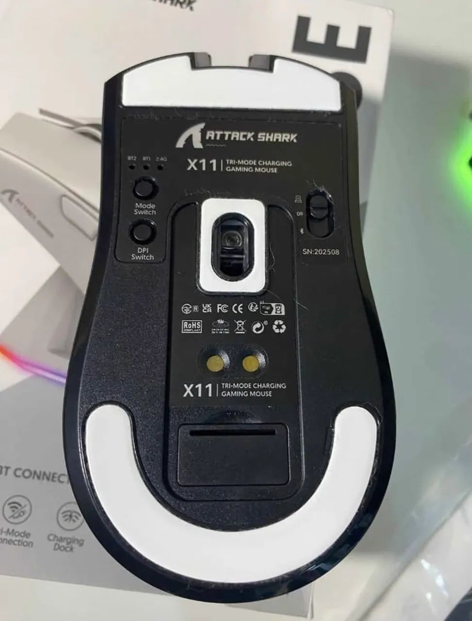 Mouse Gamer Attack Shark X11 Com Dock (NOVO!!!) - Foto 2