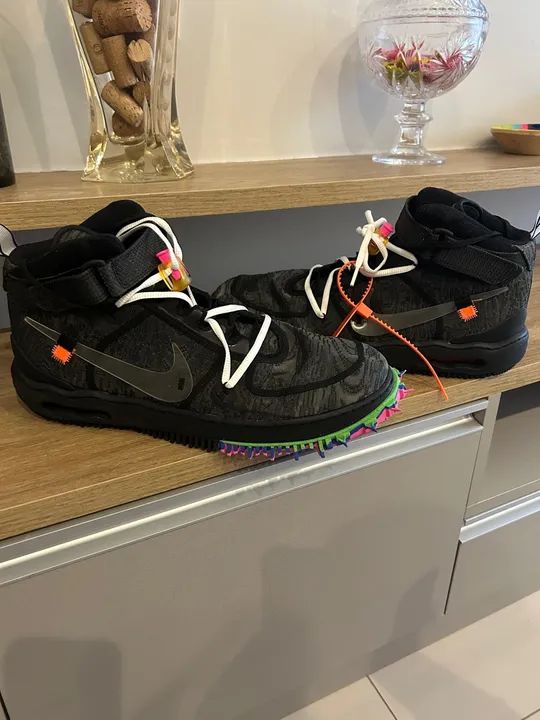 Air Force 1 Mid Off-White Black   - Foto 3