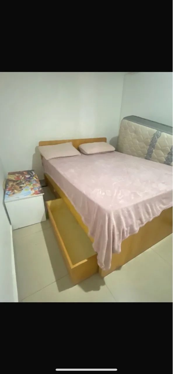 Cama Box de Casal com Gavetão 