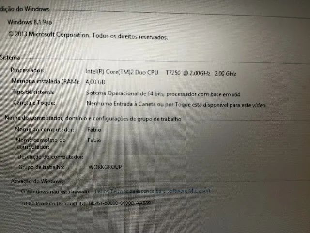 Notebook Dell Inspiron 1525 Core 2 Duo 4GB Memoria 15 polegadas - Foto 5