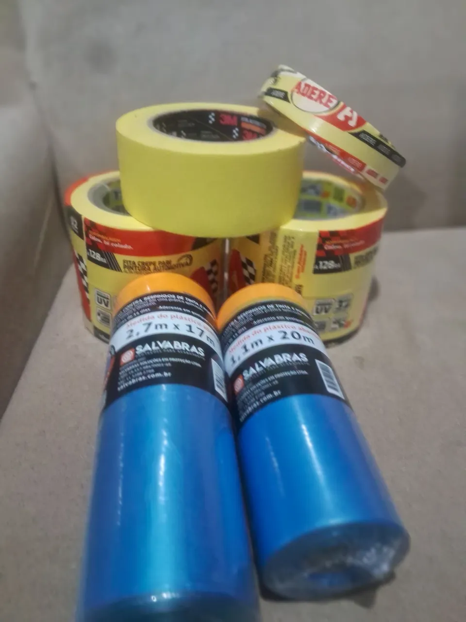 Fitas adesivas e protetores para pintura