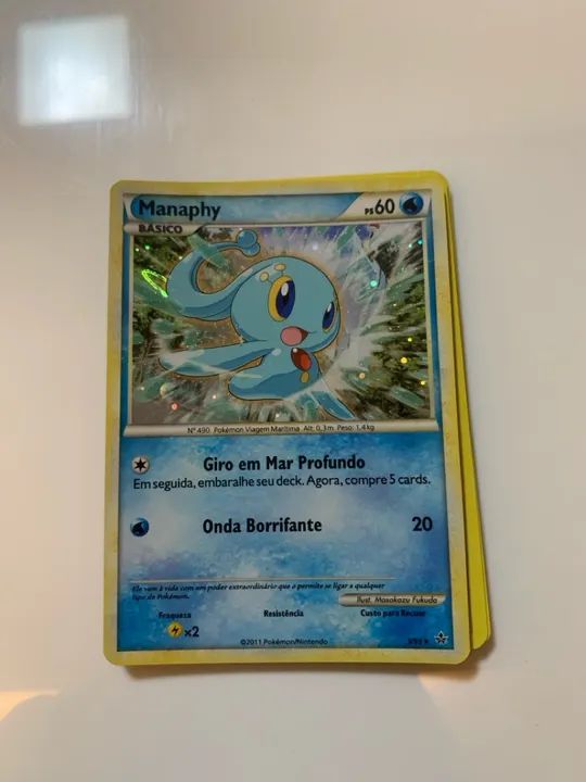 10 Cartas Originais Pokémon (Manaphy especial)