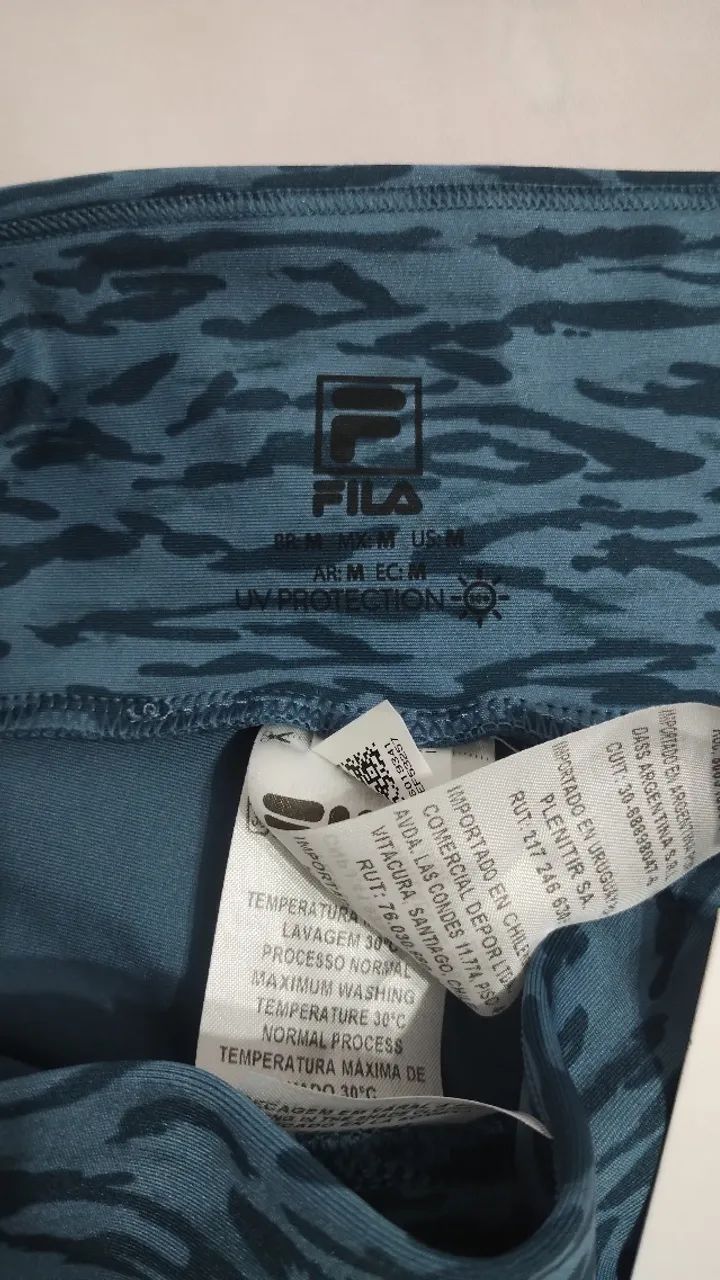 Calça Legging Feminina Fila Line - Azul Estampado - Tamanho M (NOVO) - Foto 4