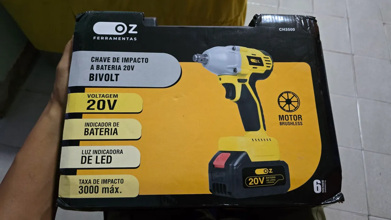 Chave de Impacto a Bateria 20V Bivolt