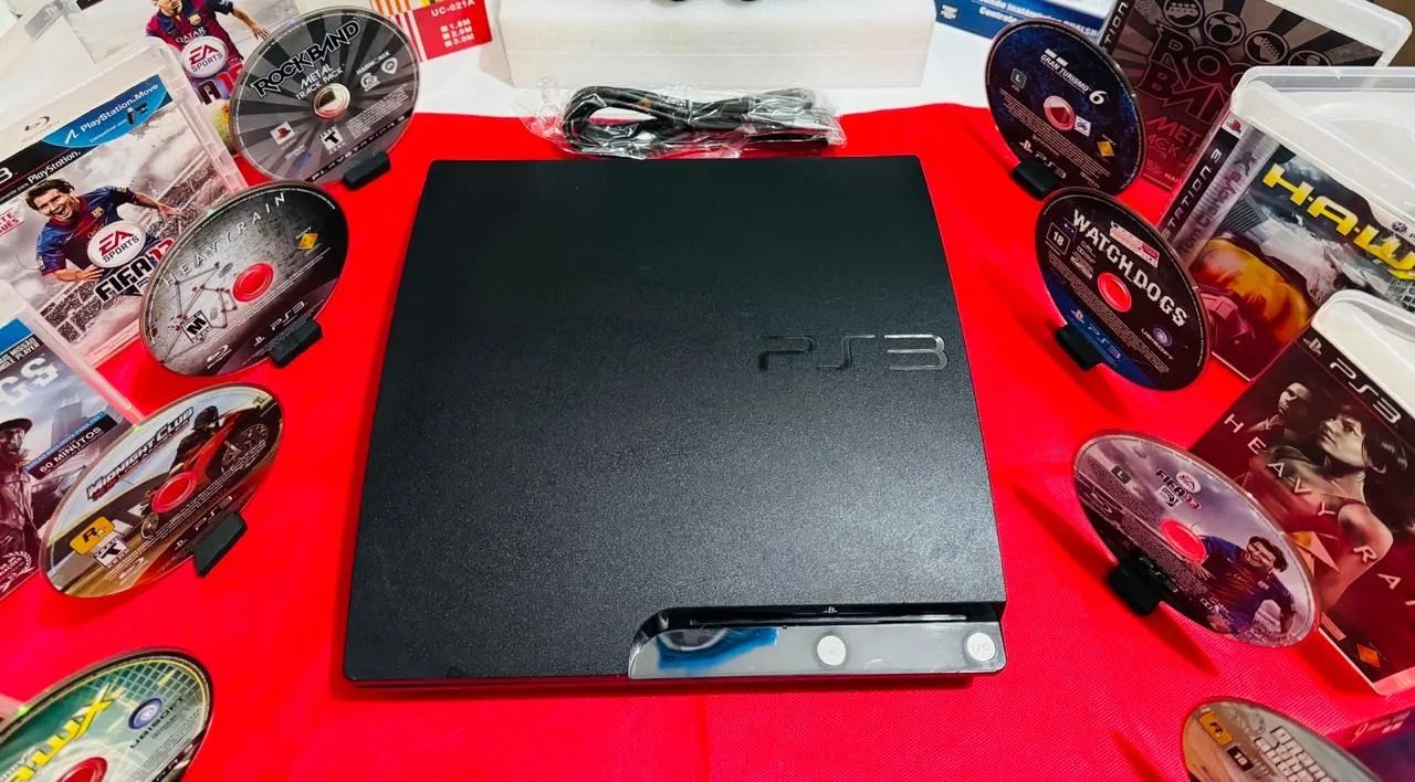 Ps3 Slim Desbloqueio HEN + 2 controles + jogos + parcelo em até 12x  - Foto 4