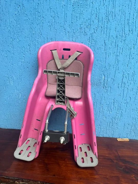 Assento para bicicleta infantil - Vermelho e Rosa - Foto 4