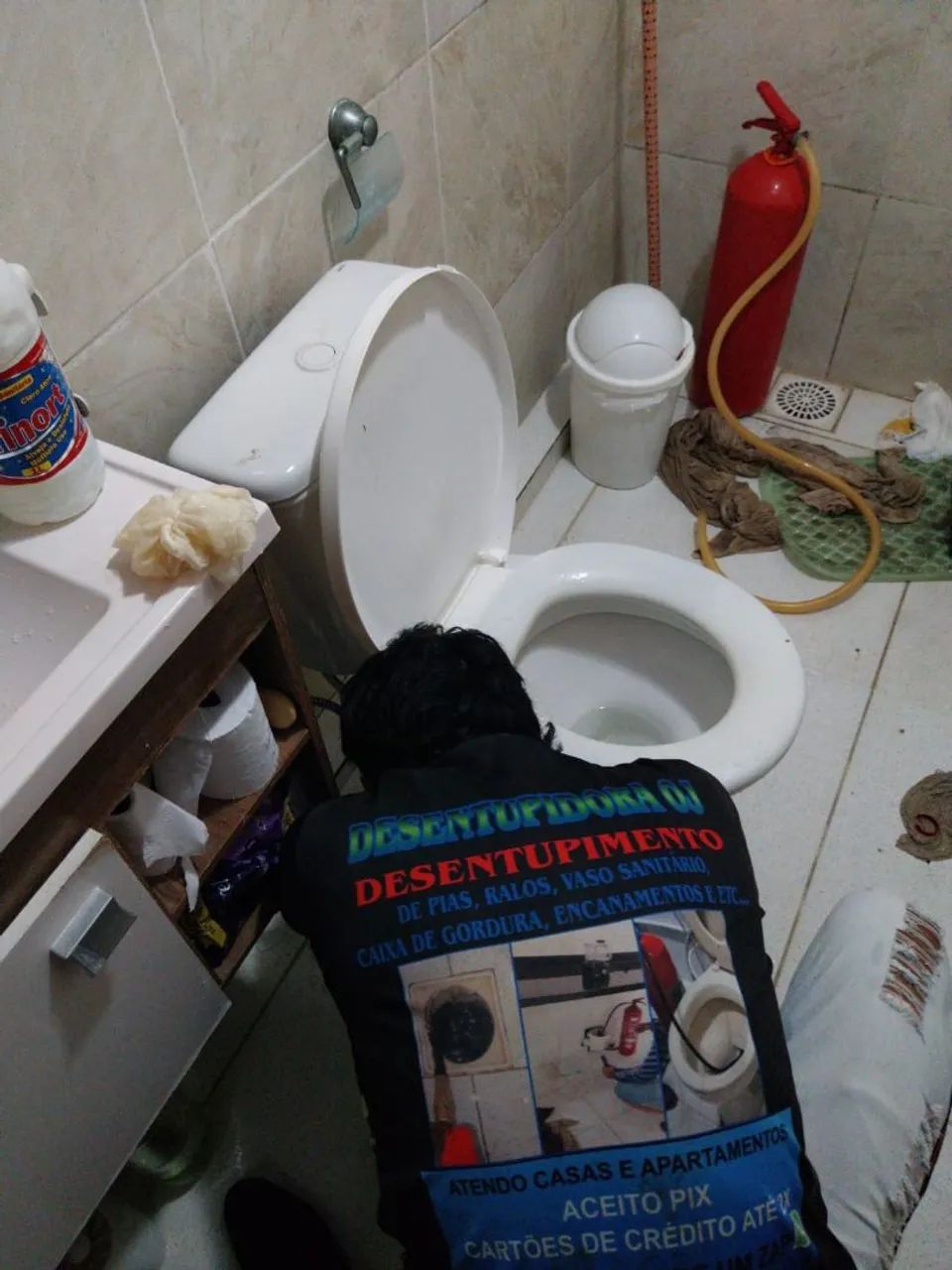 Desentupidora Desentupidor Pia Ralo Vaso Sanitário Caixa de Gordura - Foto 2