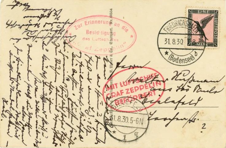 Cartões postais documentando a passagem do Graf Zeppelin pelo Brasil - Foto 3