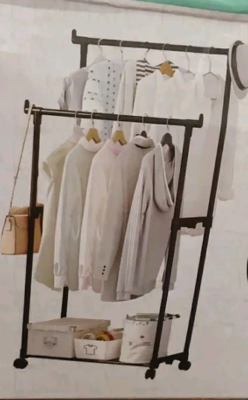 Arará dupla de roupa sapateira e rodinhas - Foto 2