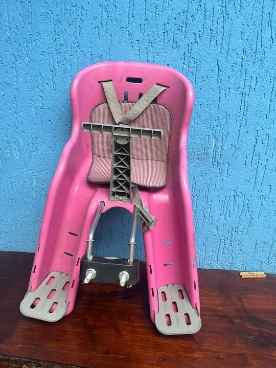 Assento para bicicleta infantil - Vermelho e Rosa - Foto 3