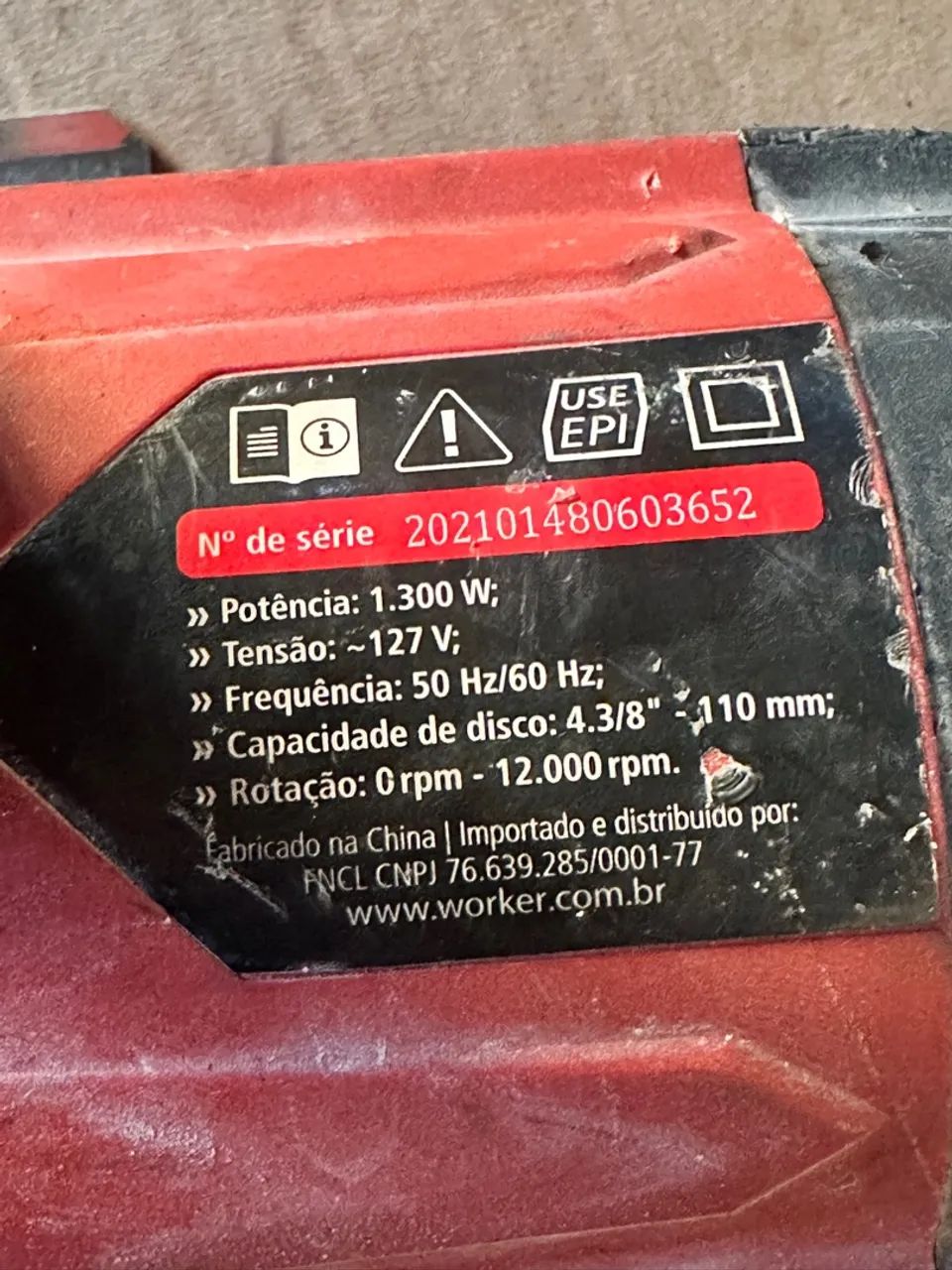 Serra mármore Worker 127v usada funcionando perfeitamente  - Foto 4