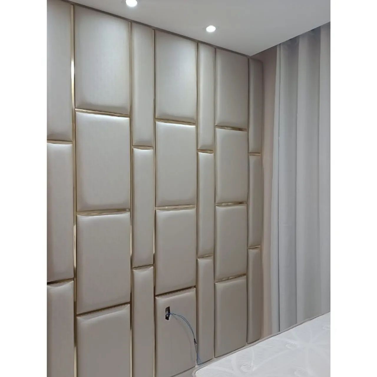 Cabeceira modular em placas sob medida . - Foto 2