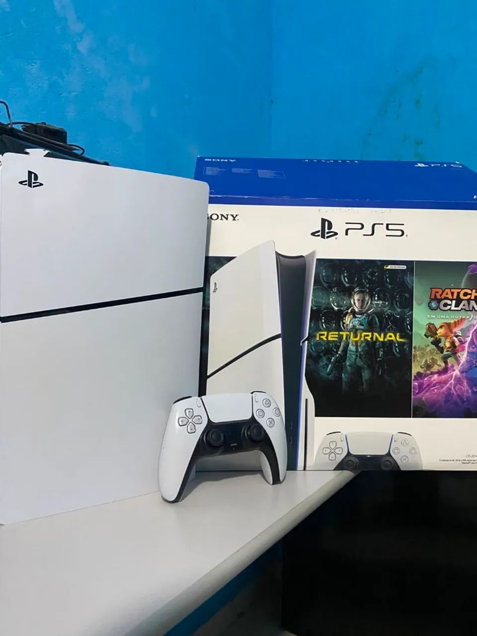 PS5 SLIM COM LEITOR 