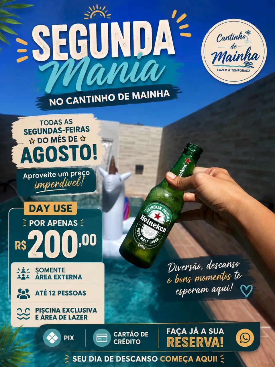 Casa com piscina e área de lazer 