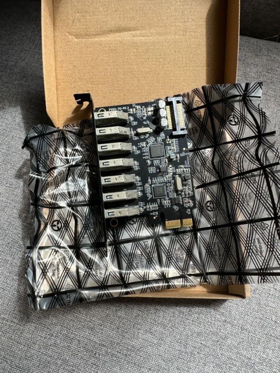 Placa PCI express com 7 entradas USB 3.0 (precisa de energia SATA) - Foto 2