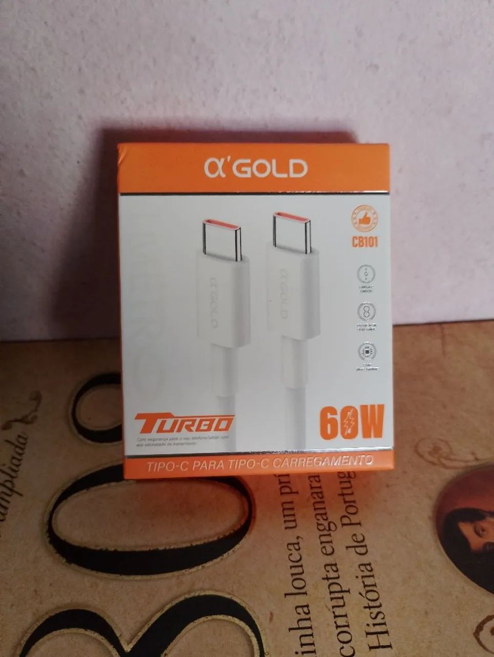 Cabo Tipo C para Tipo C - 60w Gold - Foto 2