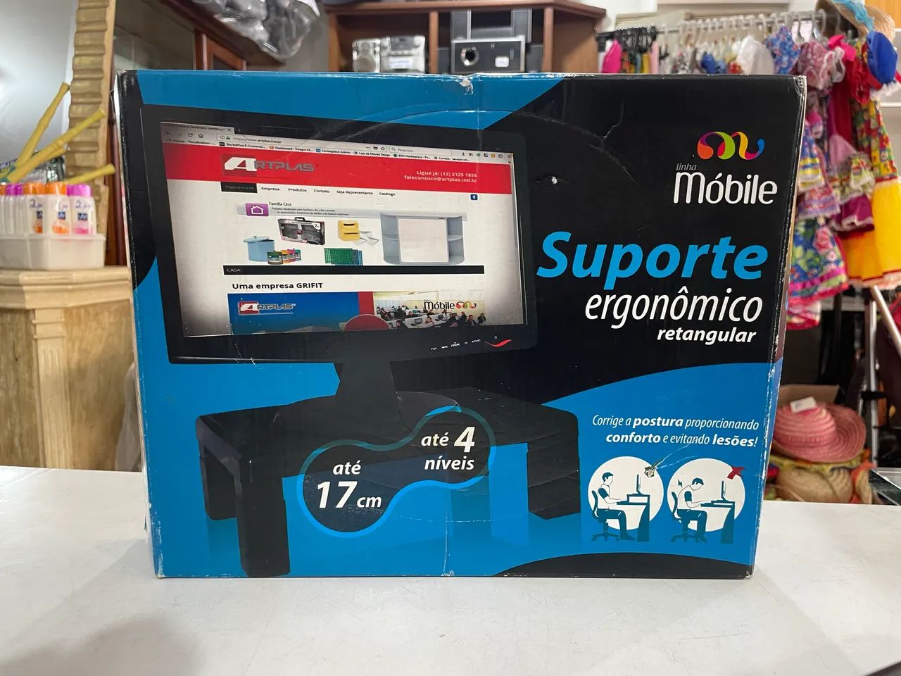 Suporte Ergonômico Retangular para Monitor Mobile 