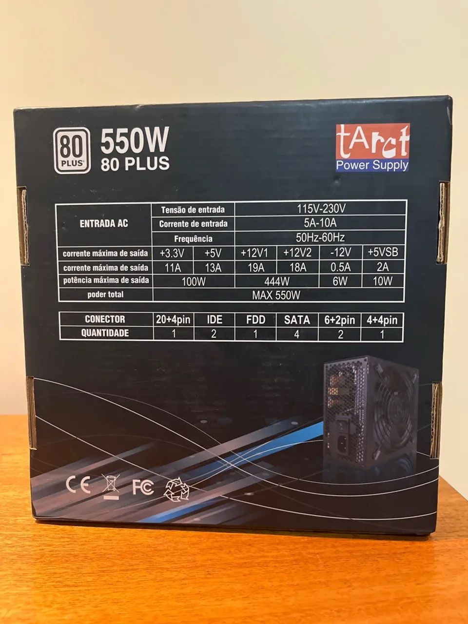 Fonte Tarct 550w, 80 PLUS  - Foto 2