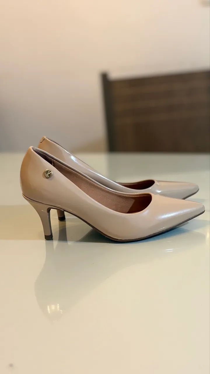 Scarpin Vizzano Nude Verniz