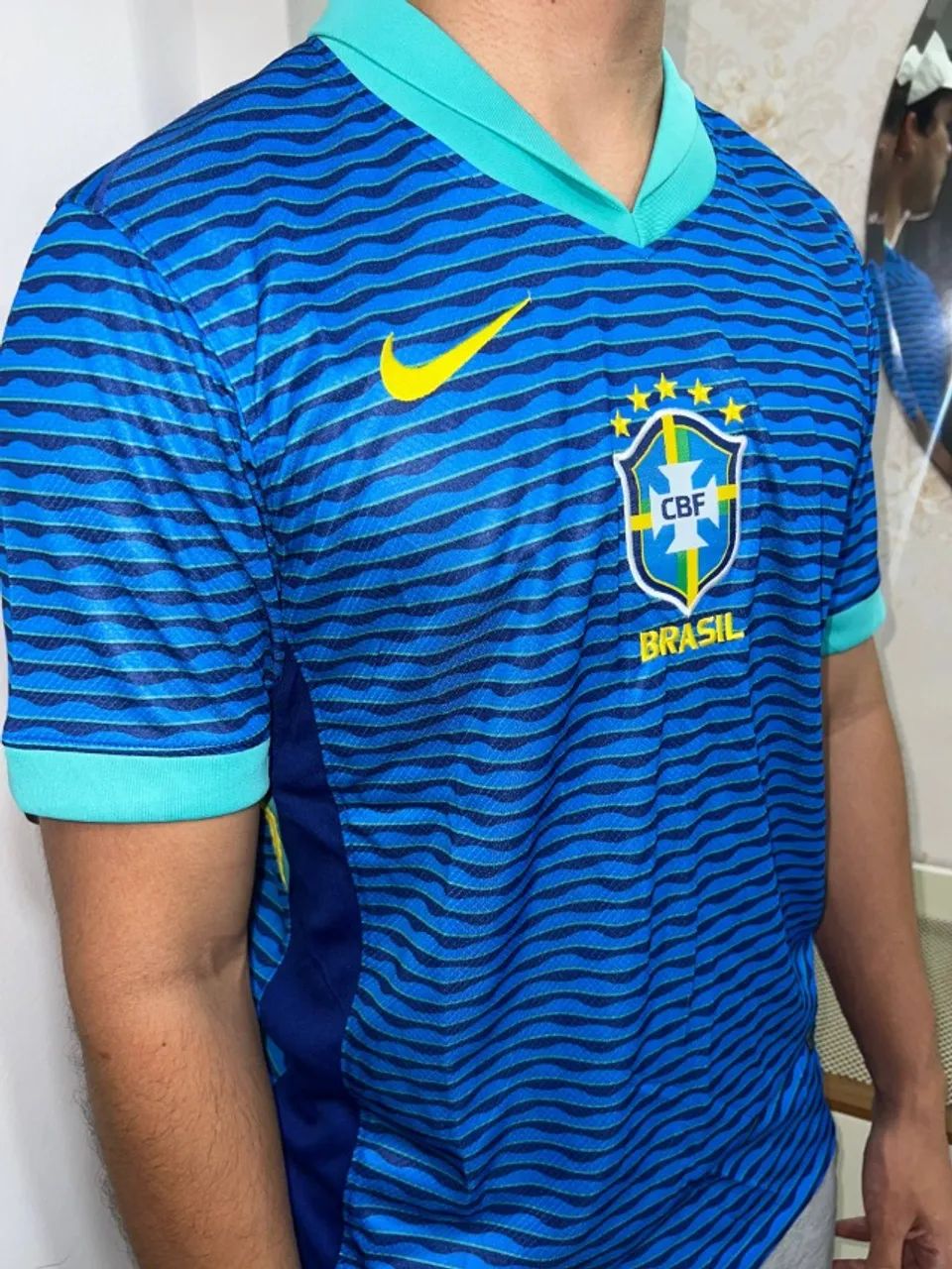 Blusa da Seleção Azul  e Amarela / Copa america  /  M e G - Foto 5